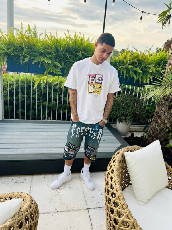 Forever Eatin PatchWork Jorts - Image 4