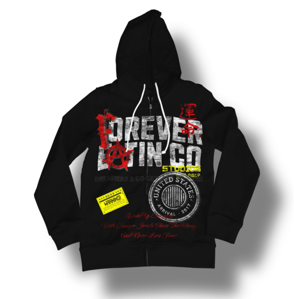 "Dreamers & Go Getters" Crop Zip Hoodie
