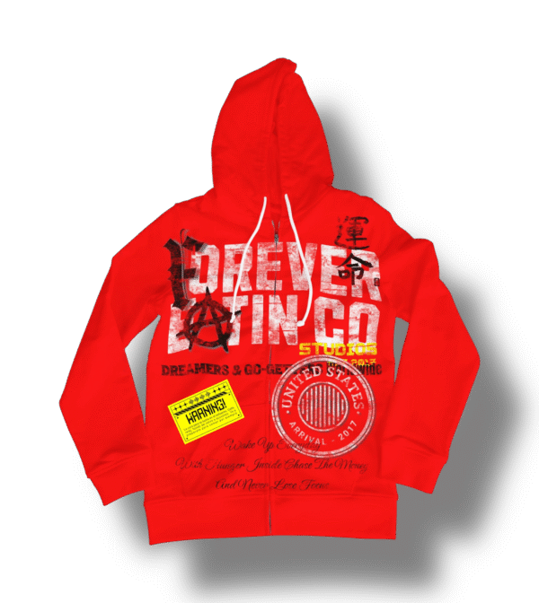 "Dreamers & Go Getters" Crop Zip Hoodie
